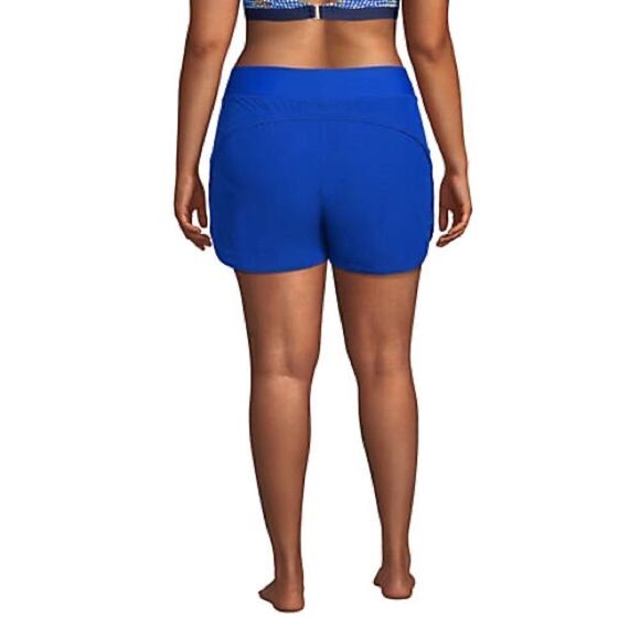 Land’s End plus size Swim Shorts 3” inseam quick dry panty Electric Blue Var - Picture 3 of 7